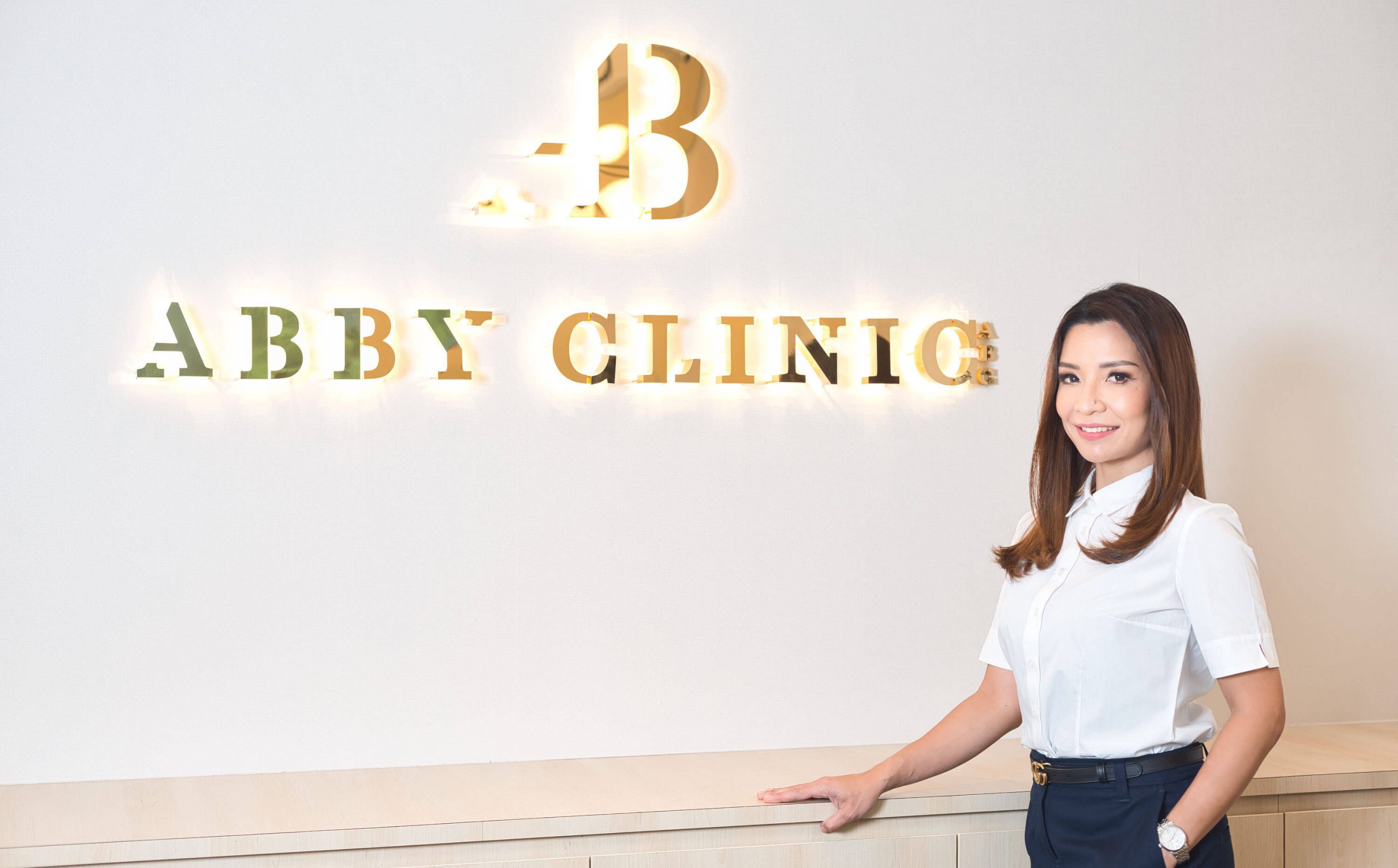 Dr Abby at her clinic, Dr Abby Clinic.