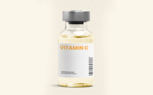 A bottle of vitamin C.